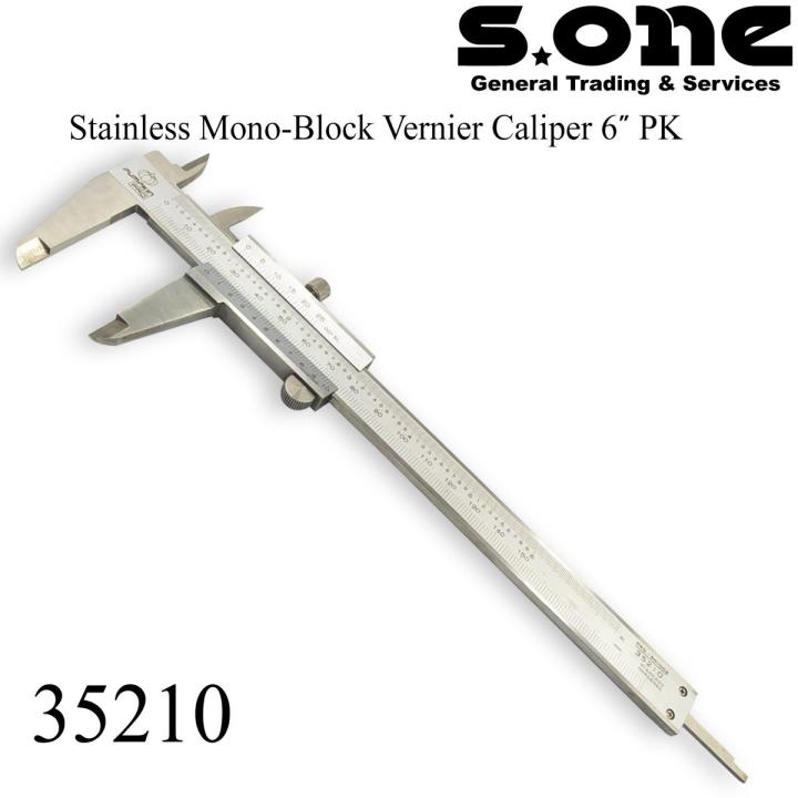 Stainless Mono-Block Vernier Calipers 6" PK