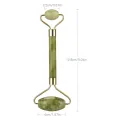 CkeyiN Natural Jade Face Roller, Double Head Facial Roller Massager Anti Aging and Anti-wrinkle Face Body Eyes Neck Massage Beauty Tool AM122LQ. 