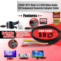 HDTV to 3RCA lotus cable HDTV to AV cable HDTV to AV adapter cable AV composite video cable 1.5 meters. 