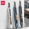 Deli Nusign Mini Utility Knife Pocket Knifes | 9mm Metal Blades | Pocket Knife Self-Locking | Retractable Box Cutter | Office School Stationery Supplies. 