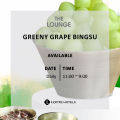 LOTTE HOTEL The Lounge "Greeny Grape Bingsu"  Refreshing in every bite, The Lounge's Seasonal Delight, Green Grape Bingsu! ". 