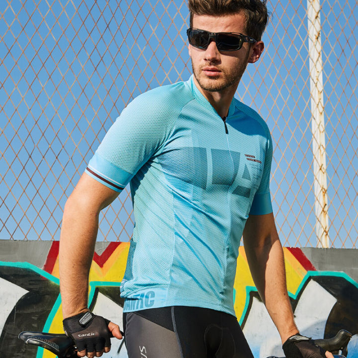 (Preorder)%C2%A0Santic%20Men's%20Summer%20Cycling%20Jersey%20Thin%20Breathable%20Bicycle%20Clothing%20MTB%20Wear%20Outdoor%20Bike%20Jersey%20Cycling%20Jersey%20K9M2091%20-%20Image%202