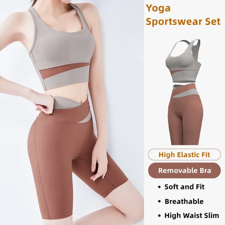 %5BKiwis%5D%20Splicing%20Design%20with%20Two%20Colors%20Sportswear%20(Bra+Pant)%20for%20Women/Gym%20Wear/Sports%20Bra%20and%20short%20Pant/Short%20Set%20-%20Image%206
