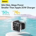 Baseus Mini GaN5 20W Fast Charger For iPhone 14 13 12 11 Pro Max USB Type C Charger Quick Charge 4.0 QC 3.0. 