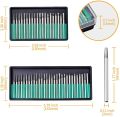 30PCS Mini Diamond Drill Bits - 3mm Shank for Wood, Stone & Metal Engraving with Rotary Tools. 
