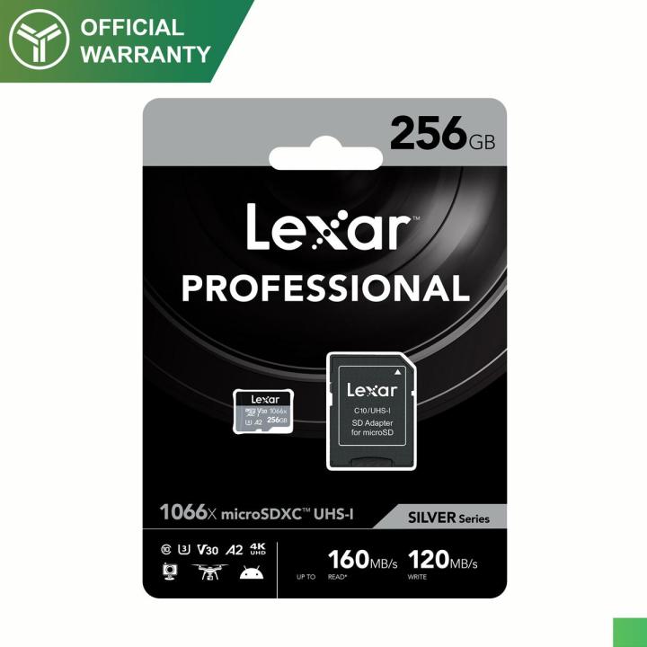 Lexar%C2%AE%20Professional%20256GB%201066x%20microSDXC%E2%84%A2%20UHS-I%20Card%20SILVER%20-%20Image%202