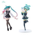 (Preorder) Anime Figure Hatsune Miku Sexy Girl 21cm Fashion Sub-Cluger Miku Movable Arms and Legs Doll Christmas Gift Collectible Model PVC Toys ကလေးကစားစရာအရုပ် . 