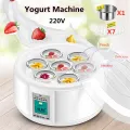 1.5L Yogurt Maker with 7 Glass Ferment Jars Automatic Yogurt Machine Household DIY Automatic Yogurt Tools Kitchen Appliance 220V 1.5L Yogurt Maker with 7 Glass Ferment Jars Automatic Yogurt Machine Household DIY Automatic Yogurt Tools Kitchen Appliance 2. 
