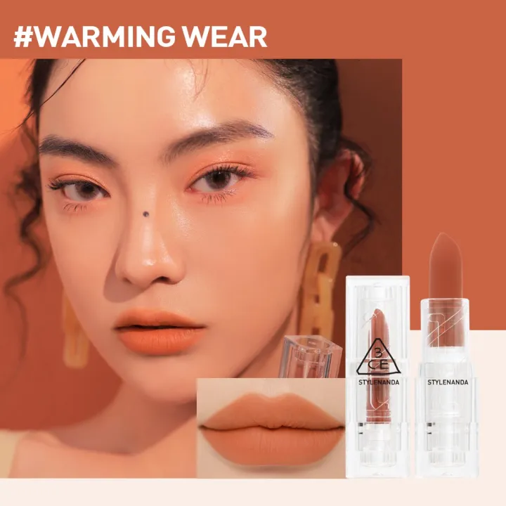 3ce%20soft%20matte%20lipstick%20-warming%20wear%20-%20Image%202