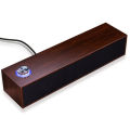 Portable Wired Bluetooth 5.0 Speaker Long Wooden HD Audio Subwoofer Music Surround Speaker USB powered for Outdoor. 
