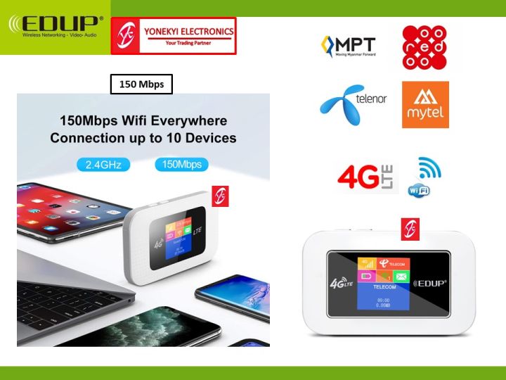 EDUP 150 Mbps Wireless 4G WiFi Pocket Sim ROUTER