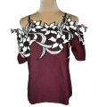 ချည်သား ပခုံးလျော့အင်္ကျီ ဇာပါ Cotton Off shoulder Top Blouse with lace – A Perfect Fusion of Comfort and Delicate Lace Detailing. 