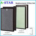 (A-STAR Air Purifier) Replacement Filter Set (1.Cold Catalyst+Activated Carbon & 2.Antibacterial+HEPA). 
