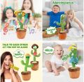 Essential Store - Dancing Cactus Toy , USB rechargeable twisted plush toy, Can sing and can dance. 