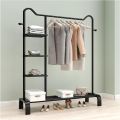 U-Shape Heavy Duty Metal Clothes Rack with Shelves - 150x45x150cm. 