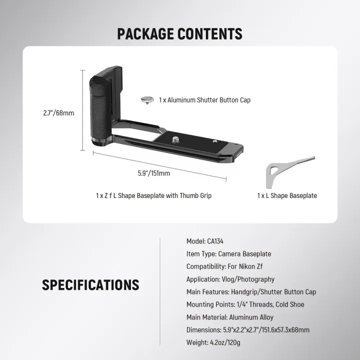 (Preorder)%20NEEWER%20CA134%20Zf%20Handgrip:%20L-shaped%20Zf%20handgrip%20for%20Nikon%20Zf%20cameras.%20Slim,%20form-fitting%20camera%20mount%20with%20integrated%20grip,%20thumb%20grip,%20and%20silver%20shutter%20button.%20-%20Image%209