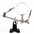 Clover Adjustable Magnifying Glass Soldering Iron Gun Holder Stand Magnifier Glass Help Helping Clamp Tool Alligator Clip Hand. 