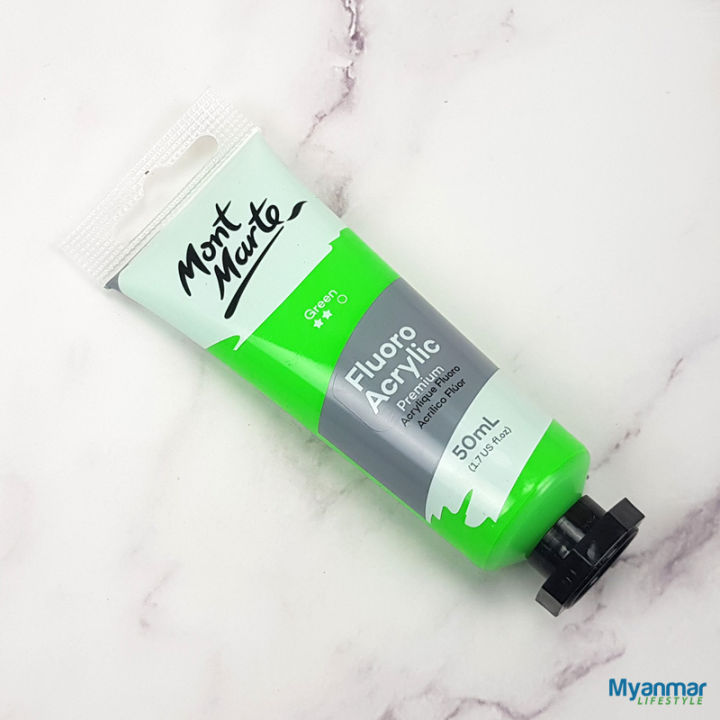 Green%20-%20Fluorescent%20Acrylic%20-%20%2050ml%20-%20Mont%20Marte%20-%20Image%205