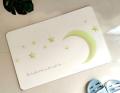 Glow-in-the-Dark Japanese Mineral Stone Bath Mat, Super Absorbent Diatomite Mat Quick Dry Toilet Bathroom Mat With Extra Anti-slip Net. 