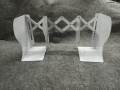 Clover Metal Adjustable Book Holder Stand, Retractable Book Stand, Desktop Organizer, telescopic book end folding bookshelf. 