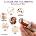 Finishing Touch Flawless Facial Hair Remover for Women, White/Rose Gold Electric Face Razor for Women with LED Light for Instant and Painless Hair Removal. 