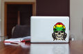 Reggae Skull Rasta Sticker - 4 Pcs Set | Laptop Sticker | Car Sticker | Phone Sticker | Waterbottle Sticker | Wall Sticker | Die Cut Sticker| Waterproof Sticker. 