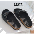 (Preorder) Souta vintage sandals, Biker style, all black models အမျိုးသား/သမီးစီး ကွင်းထိုးဖိနပ်. 