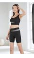 [Kiwis] Splicing Design with Two Colors Sportswear (Bra+Pant) for Women/Gym Wear/Sports Bra and short Pant/Short Set. 