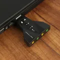 7.1 external independent USB sound card for the game users to bring a new experience.The virtual USB 7.1 channel sound adapter. 