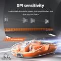 Multi 3 Device Mode Wireless Mouse Transparent Computer Mice Dual BT5.1 2.4G Adjustable DPI Magnetic Removable PC PS4 PS5 Silent Mouse. 