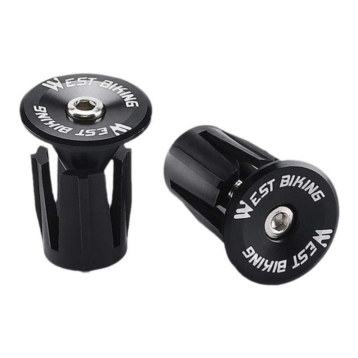 Western Bicycle Parts Cycling Handlebar Plug End Cap Bicycle End Cap Handlebar Aluminum Alloy 1 Pair
