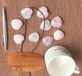 Rose Quartz Heart shape pendant,  ပန်းရောင် သလင်းကျောက် အသဲပုံ ဆွဲသီး၊. 