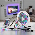 TV LED Light Bar 5V 5m 300 Lights USB RGB (Red Green Blue) Background Lighting Decorative Tape Ribbon Night Light for Christmas Party Bedroom with 24 Button Remote Control. 