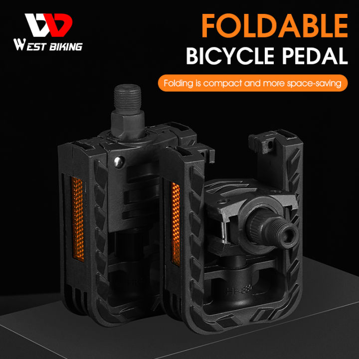 (Preorder)Western Cycling Folding Bike Pedals Mountain Bike Nylon Bicycle Pedals Foldable Bike Platform Pedals Non-Slip Bicycle Parts Multi-function စက်ဘီးခြေနင်းပြား