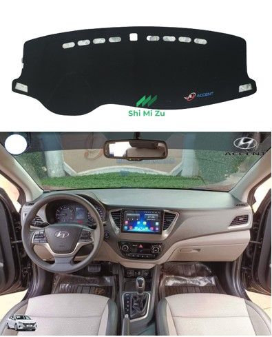 Hyundai Accent'18- LHD Dashboard Cover All Black Dash Mat Anti-slip Dash Pad