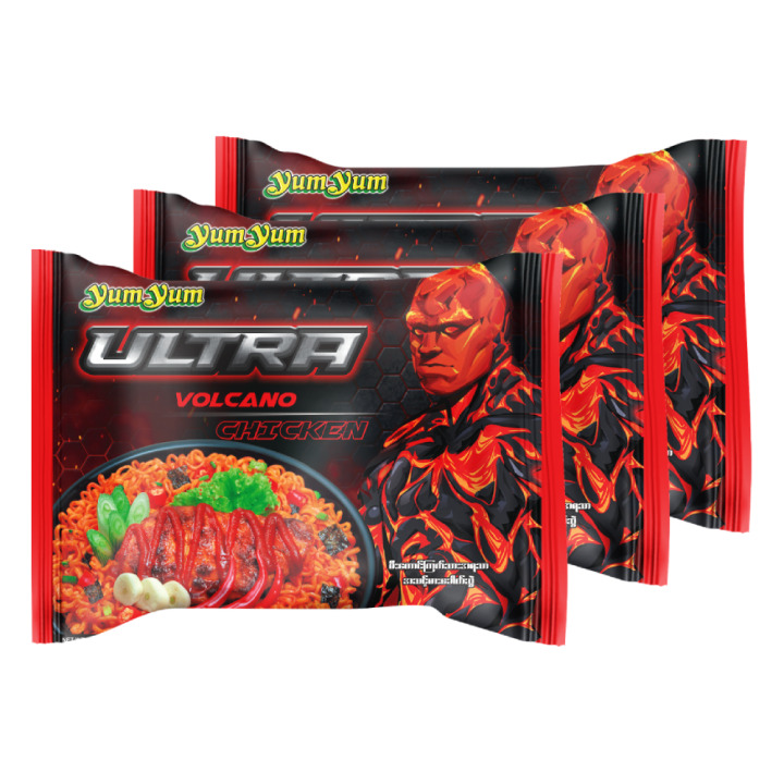 Yum Yum Ultra Volcano Chicken Instant Noodle 85g x3pcs