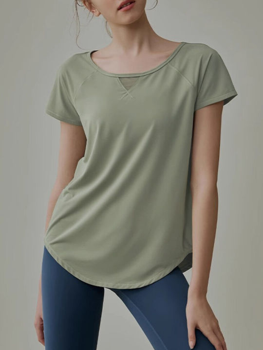 (Preorder)%20Women's%20Yoga%20Workout%20Tops,%20Short-Sleeved,%20Breathable,%20Quick-Drying,%20Running,%20Exercise,%20Fitness,%20Mesh,%20Loose,%20Short-Sleeved,%20Summer%202024%20-%20Image%204