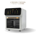 (Preorder) CEOOL Airfryer, multi-purpose oil-free fryer, large capacity 15 liters with fryer support grid, hot air oven, electric oven. 