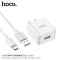 Hoco C106 Leisure single port charger set(Type-C). 