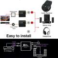 Digital Optical Coax to Analog RCA Audio Converter Adapter With Fiber Cable. 