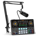 (Preorder) MAONO AME2 New Sound Card Set, Condenser Microphone Set, Audio Interface Mixer, for Senior Players in Live Performance, Recording, Voice Dubbing Tiktok. 