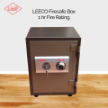 LEECO Fire Resistant Safebox One Key with One Combination Lock 1 Hour Fire Rating 25 kg. 