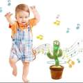 Essential Store - Dancing Cactus Toy , USB rechargeable twisted plush toy, Can sing and can dance. 