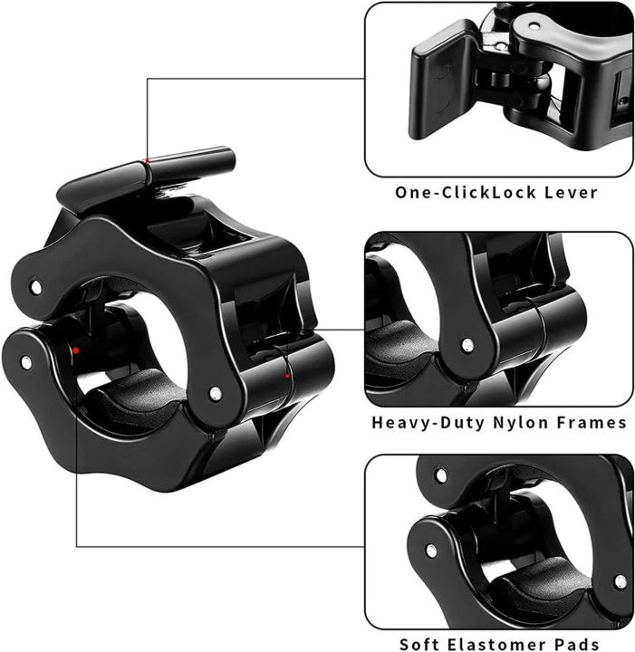 (Preorder)%C2%A0GYMPRO%201PC%2050mm%20Quick%20Release%20Barbell%20Clamps%20Spin%20Lock%20Barbell%20Collars%20Clips%20Weight%20Clips%20for%20Elevated%20Training%20Fitness%20Workout%20-%20Image%209