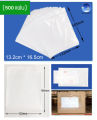 (Preorder) Clear plastic envelopes with adhesive backing Size 13.2x16.5 cm. For putting documents ((pack of 500 envelopes)) Clear envelope with adhesive backing, size A5 A6, stick on boxes, stick on Lazada, clear envelope, stick on front of boxes, clear p. 