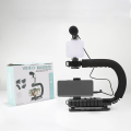 LionBolt Cellular and camera support stabilizer with light and microphone Tripod Kit. 