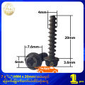 7 x ³/₄" (#M4 x 20mm) ခြောက်မြှောက်ကော်လံစတား ထိပ်တုံးစကူ High Quality Cross Recessed Hexagonal Head Flange Dog Point Screw (Stock Limited). 