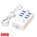 6 Port USB Charging Station | 35W/3A 6 Port Charging Station, Multi-Function USB Charging Hub for Home and Workplace |  Safe USB Charging Station, Multi-Port USB Charger. 