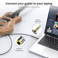 (Preorder) MOSWAG 3.5mm to 1/4" Stereo Adapter, 1/8" (3.5mm) Male to 1/4" (6.35mm) Female Adapter, Compatible Amplifiers, Home Theater Equipment, Electric Guitars, Digital Pianos. 