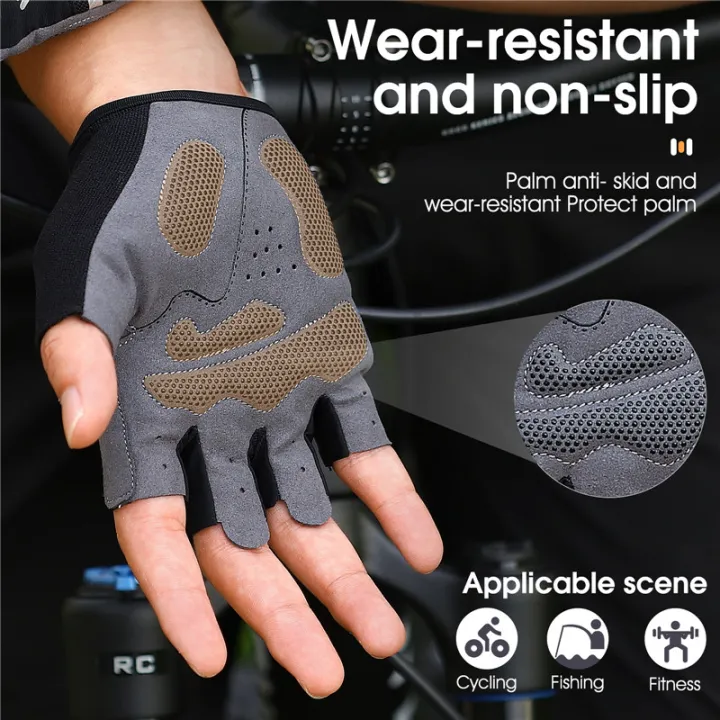 (Preorder)WEST%20BIKING%20Half%20Finger%20Breathable%20Cycling%20Gloves%20Anti%20SLIP%20Pad%20Motorcycle%20MTB%20Road%20Bike%20Gloves%20Men%20Women%20Sports%20Cycling%20Gloves%20%E1%80%A1%E1%80%AC%E1%80%B8%E1%80%80%E1%80%85%E1%80%AC%E1%80%B8%E1%80%9C%E1%80%80%E1%80%BA%E1%80%A1%E1%80%AD%E1%80%90%E1%80%BA%20-%20Image%204